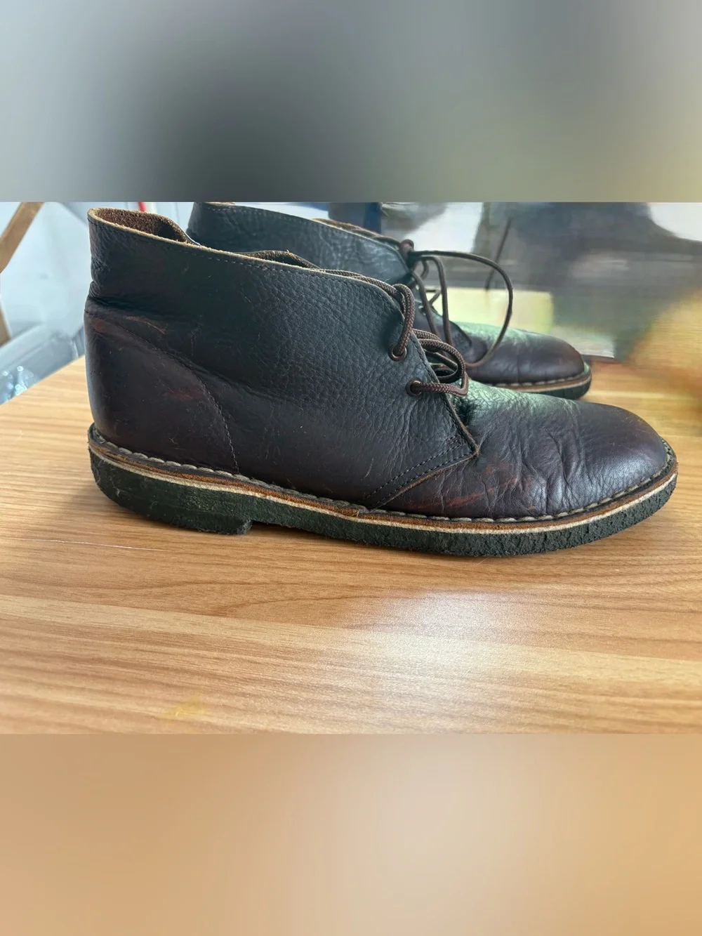 Clarks Originals New Indies 67733 Men’s 10 M Brown Leather Chukka Crepe Boots